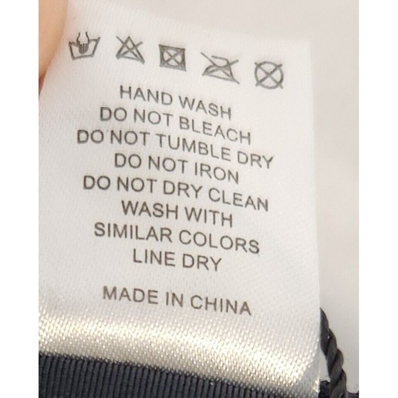 RELLECIGA Black One Piece High Cut Bandeau Adjustable Straps Swimsuit Size Large - Picture 11 of 11